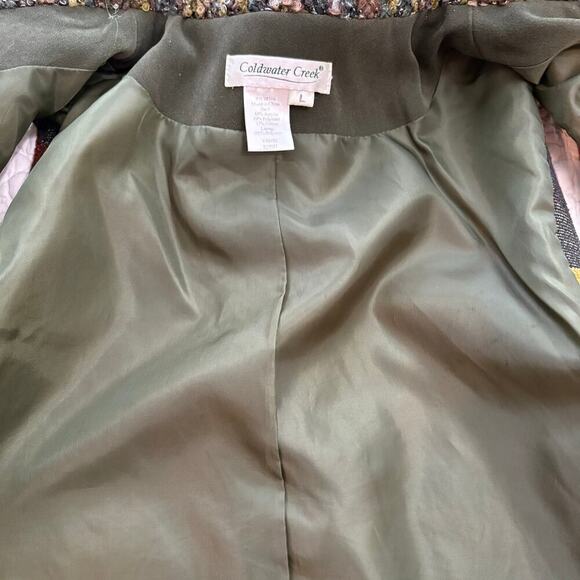 COLDWATER CREEK Vest Patchwork Sz L Eclectic Western Equestrian Folk Artsy Ranch - Picture 5 of 7